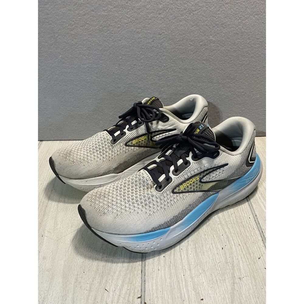 Brooks Men's Glycerin 21 Shoes, Coconut/Forged/Yellow Size 13 US
